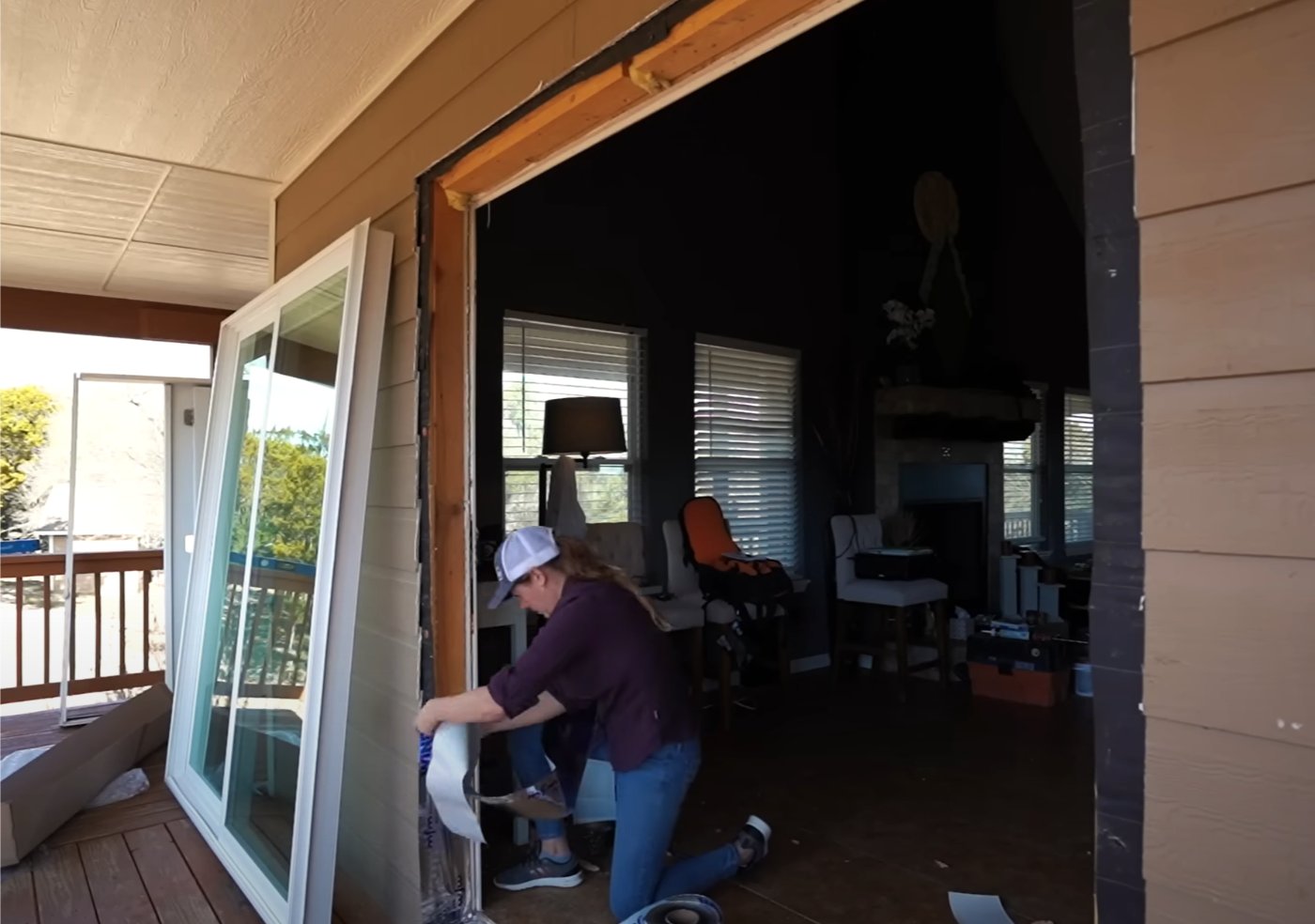Sliding Door Caulking Weatherproofing Install