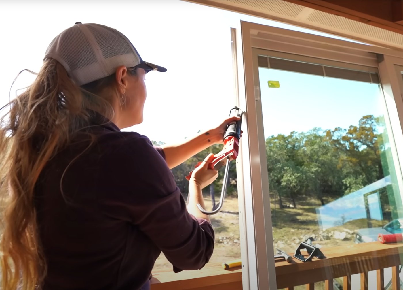 Team Setting New Sliding Door Into Opening