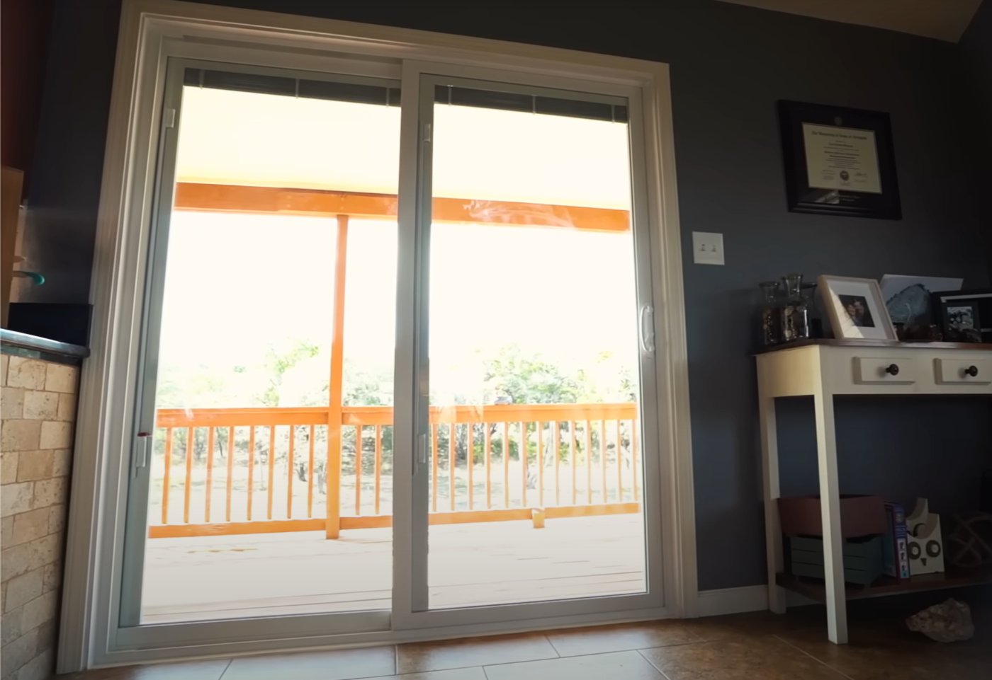 Completed Sliding Door Living Room Interior